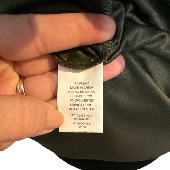 City Triangles Women’s Olive Green Ruffle Dress Size M – Belted, Sleeveless - Picture 8 of 11